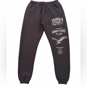 YOUNGLA 233 The Immortal Joggers Brown Washed Men's Size Large